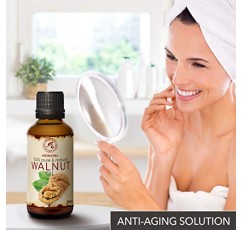 AROMATIKA 호두 오일 1.7 Fl Oz (50ml) - Juglans Regia 씨 오일 - 미국 - 100% 순수 & 천연 - 페이스 케어에 집중 - 바디 - 헤어 - 피부 - 네일 - 손 - 에센셜 오일 함유