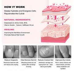 Fokostar 15개 향기 큐티클 오일 펜 세트 - 네일 복구 및 성장, 건성 피부용 전문 매니큐어 키트, 2.8 fl oz