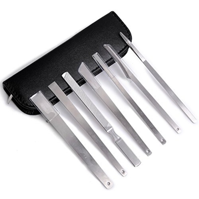 NKTM 네일 도구, 남성용 손질 키트 손톱깎이 세트 남성용 작은 선물 페디큐어 도구 매니큐어 키트 네일 케어 키트 남성용 손톱 손질 키트 남성용 매니큐어 세트 남성용 여성용 손톱깎이 7 피스