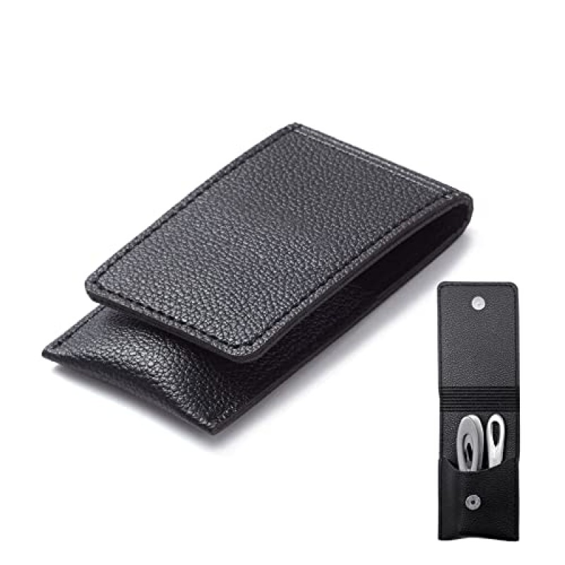 두꺼운 손톱용 VOGARB 손톱깎이 넓은 턱 오프닝 대형 직선 블레이드 남성용, 여성, 성인, 노인, 스테인레스 스틸(플랫 에지-S)을 위한 네일 파일 세트가 있는 플랫 에지 손톱 발톱 커터