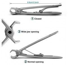 두꺼운 손톱용 VOGARB 손톱깎이 넓은 턱 오프닝 대형 직선 블레이드 남성용, 여성, 성인, 노인, 스테인레스 스틸(플랫 에지-S)을 위한 네일 파일 세트가 있는 플랫 에지 손톱 발톱 커터