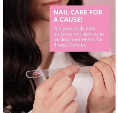 Bona Fide Beauty 체코 유리 네일 파일(핑크 리본 포함) - 원인을 위한 유방암 인식 네일 파일러, 핑크 리본 네일 파일