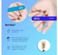 Karroy 네일 파일 20개 양면 네일 파일 및 천연 손톱용 버퍼 에머리 보드 아크릴 손톱용 네일 파일러(B-거친 240/320)