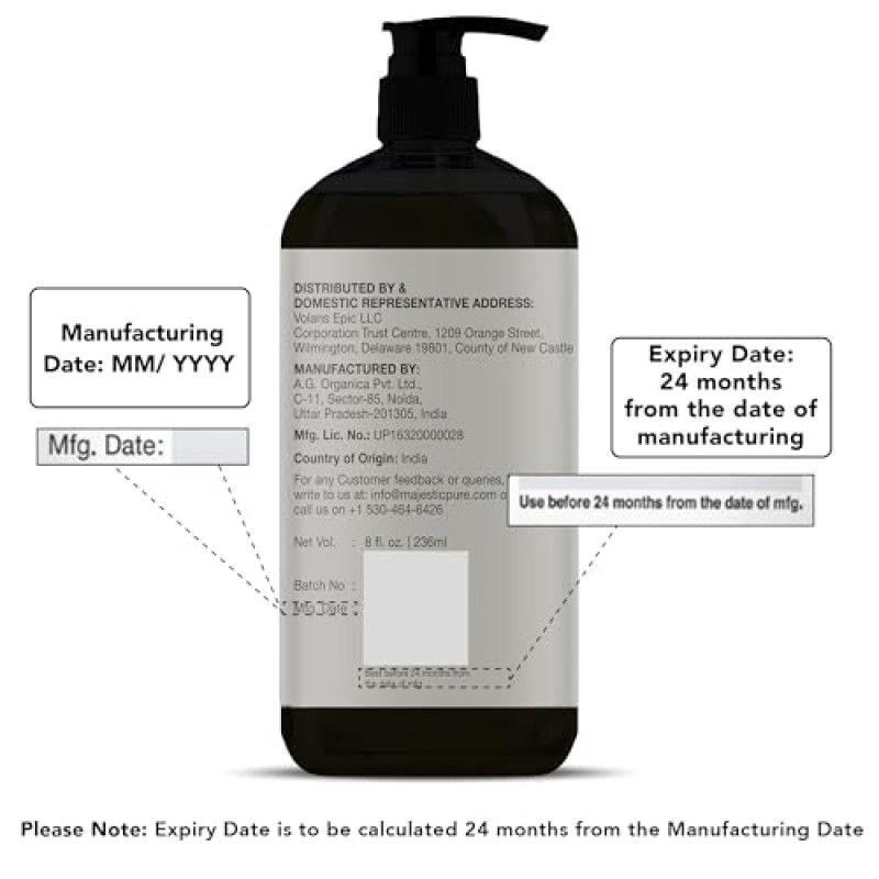 MAJESTIC PURE 아보카도 오일 - 100% 순수 천연, 냉간 압착, 피부 관리, 마사지, 헤어 관리 및 에센셜 오일 희석을 위한 캐리어 오일, 16 fl oz
