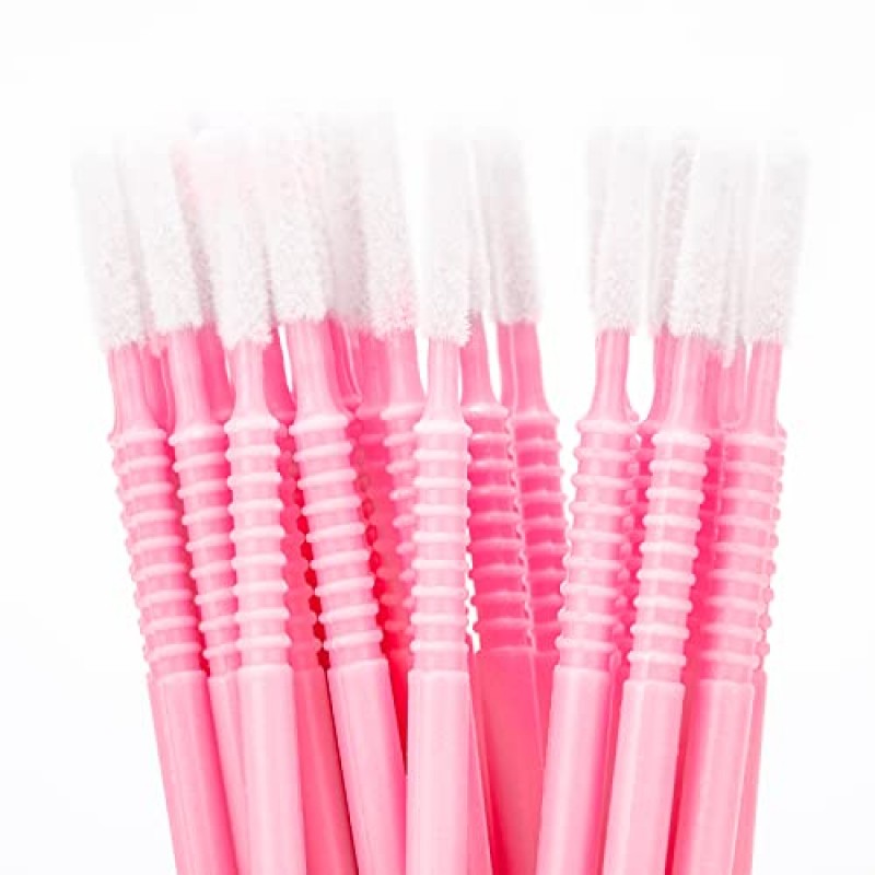 G2PLUS 마이크로 브러시, 400개 일회용 마이크로 애플리케이터, 속눈썹 연장용 마이크로 면봉, 속눈썹, 치과, 손톱, 아이라이너 및 개인 관리용 마이크로 애플리케이터 브러시 청소 도구(핑크)