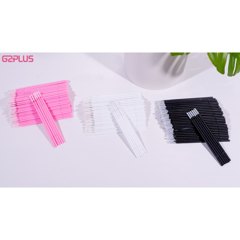 G2PLUS 마이크로 브러시, 400개 일회용 마이크로 애플리케이터, 속눈썹 연장용 마이크로 면봉, 속눈썹, 치과, 손톱, 아이라이너 및 개인 관리용 마이크로 애플리케이터 브러시 청소 도구(핑크)