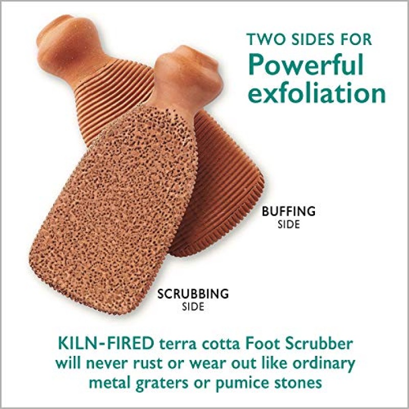 굳은살 제거 젤 + 발 스크러버 키트 - 건조하고 갈라진 발뒤꿈치를 위한 페디큐어 도구