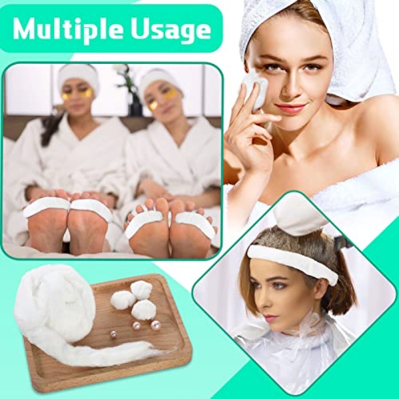 살롱 면 은색 면 코일용 Mixweer 면 롤 520피트 청소, 피부 관리, 매니큐어, 살롱 면 코일 1800g, 사용하기 쉬운 2파운드 면 코일