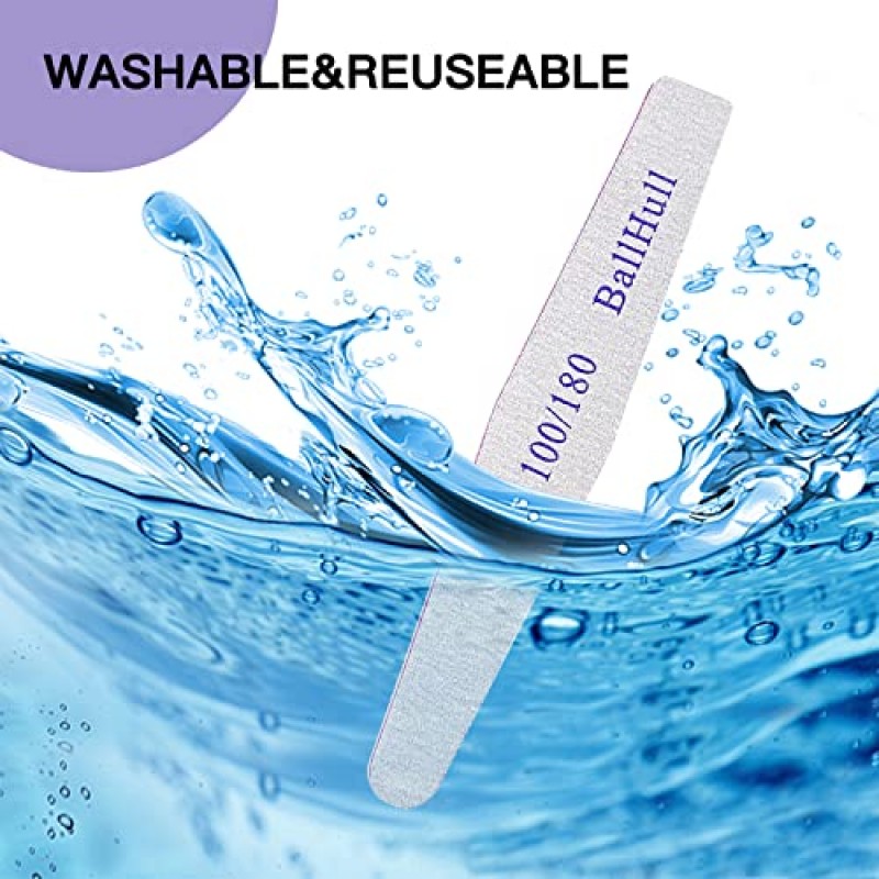 100 PCS 네일 파일 양면 에머리 보드 그릿 100 180 그릿 네일 파일 네일 아트 DIY 적용.