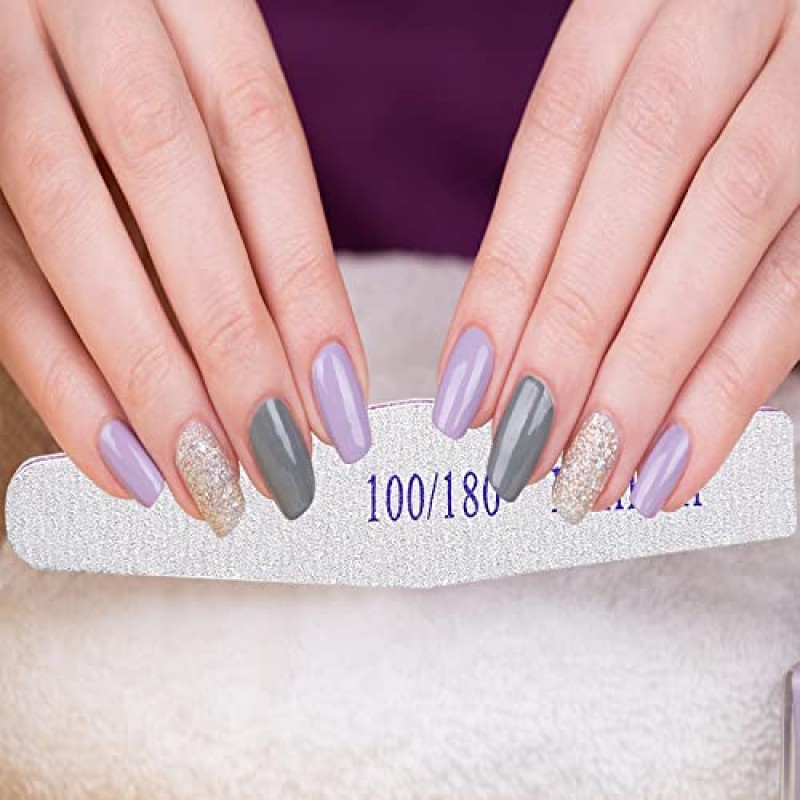 100 PCS 네일 파일 양면 에머리 보드 그릿 100 180 그릿 네일 파일 네일 아트 DIY 적용.