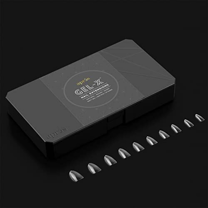 Apres Nail Gel-X 내추럴 라운드 팁 짧은 상자 | 500개의 Gel-X 팁 | 프리미엄 품질 | 10 사이즈 0-9 | 사이즈 00 없음 | 2022년 버전