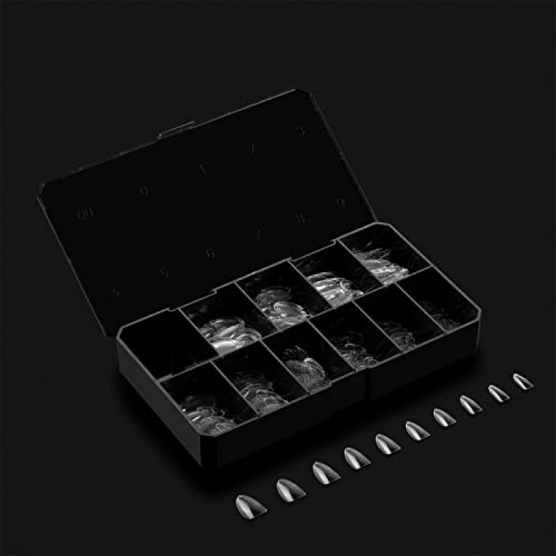 Apres Nail Gel-X 내추럴 라운드 팁 짧은 상자 | 500개의 Gel-X 팁 | 프리미엄 품질 | 10 사이즈 0-9 | 사이즈 00 없음 | 2022년 버전