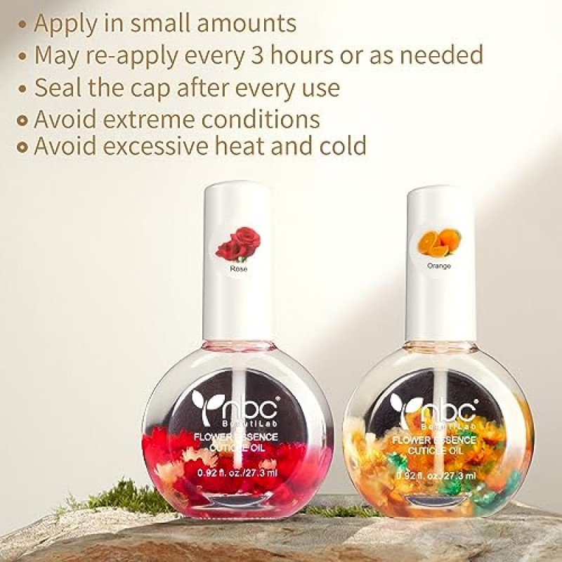 nbc 뷰티랩 플라워 에센스 큐티클 오일. 천연성분과 비타민E를 사용하여 갈라지고 딱딱해진 각질층을 촉촉하고 활성화시켜줍니다. 0.92온스