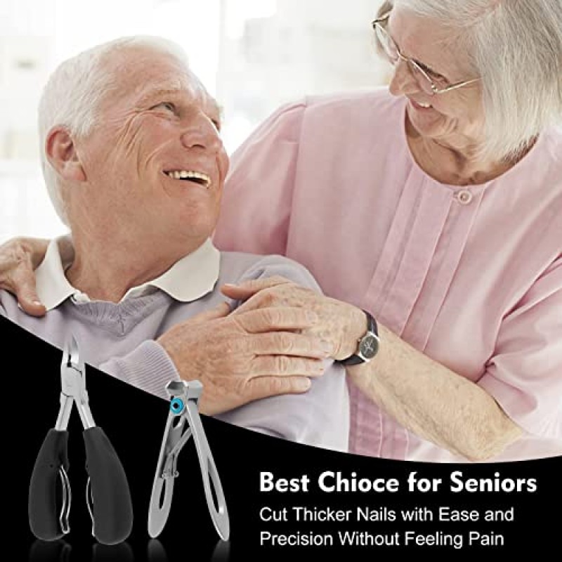 SZCSHOOL 두꺼운 발톱용 발톱깎이, 두꺼운 손톱용 발톱깎이 잡기 편함-노인용 발톱깎이 두꺼운 발톱 노동력 절약, 두꺼운 손톱용 날카로운 손톱깎이