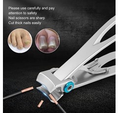 SZCSHOOL 두꺼운 발톱용 발톱깎이, 두꺼운 손톱용 발톱깎이 잡기 편함-노인용 발톱깎이 두꺼운 발톱 노동력 절약, 두꺼운 손톱용 날카로운 손톱깎이