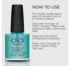 CND 네일 폴리쉬 슈퍼 샤이니, 고광택 탑 코트 & 스티키 앵커링 베이스