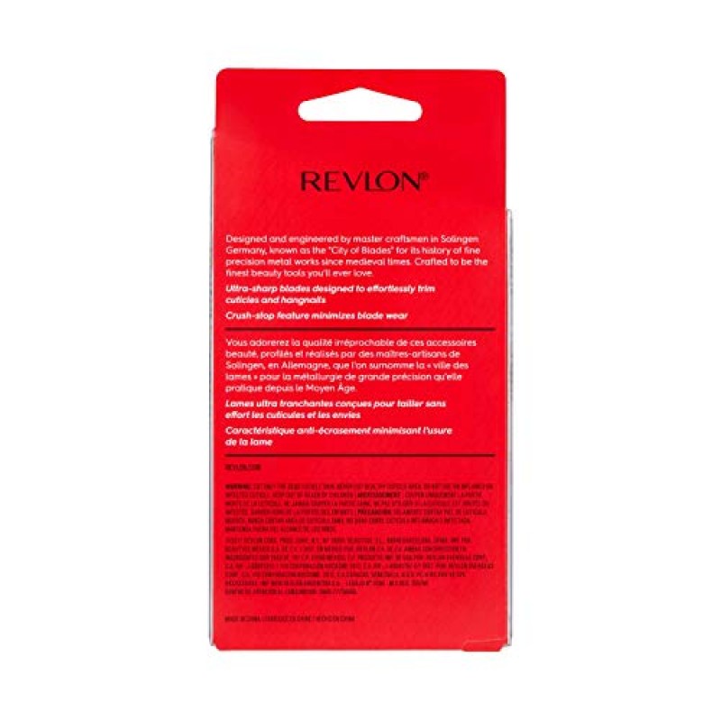 Revlon 큐티클 트리머, 살롱 전문 큐티클 제거 도구, 네일 케어, 울트라 샤프 고정밀 블레이드, 스테인레스 스틸(1팩)