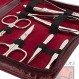 3 Swords Germany - 브랜드 품질 16피스 ​​매니큐어 페디큐어 손질 키트 전문 손가락 및 발가락 손톱 관리 가위 클리퍼 패션 가죽 케이스 세트 선물 상자, Made in Solingen Germany(01597)