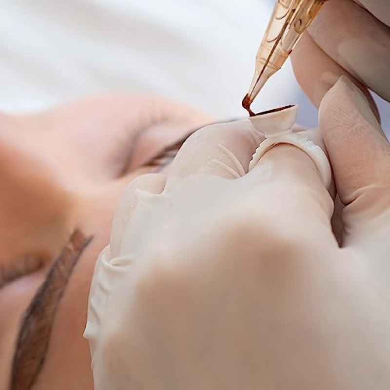 G2PLUS 600PCS 일회용 접착제 링, 흰색 속눈썹 접착제 홀더 링, 속눈썹 연장용 조절 가능한 속눈썹 접착제 홀더, 안료 홀더, 네일 아트 및 문신