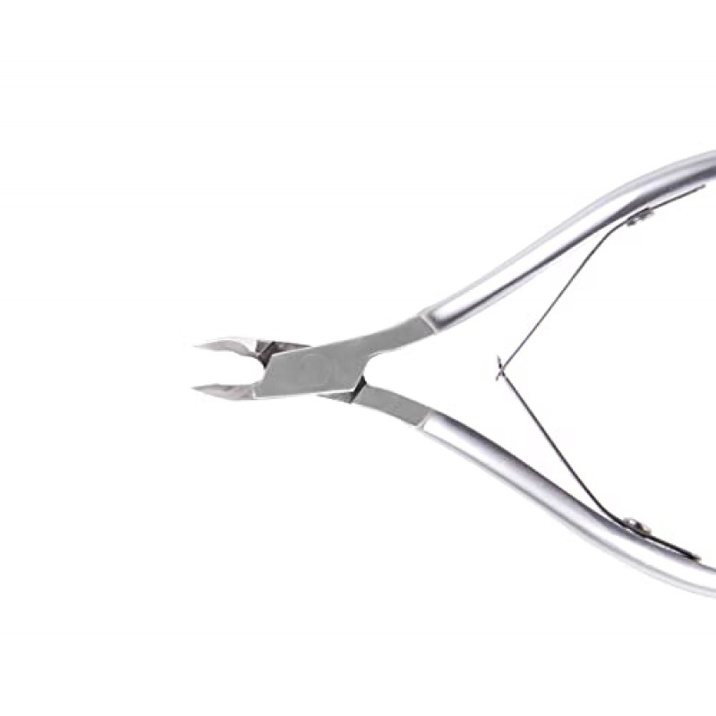 남성 및 여성을 위한 스테인레스 스틸 정밀 큐티클 트리머, 매니큐어 도구용 이중 스프링 샤퍼 큐티클 니퍼, 손톱용 큐티클 커터 살롱 홈 퍼스널 케어 — 1/2 턱