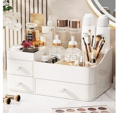 메이크업 정리함 및 보관함, 서랍이 있는 대용량 플라스틱 서랍 정리함, 스킨 케어 정리함 쥬얼리, 브러쉬, 립스틱, 매니큐어, 화장대용 화장품 정리함, 욕실 조리대