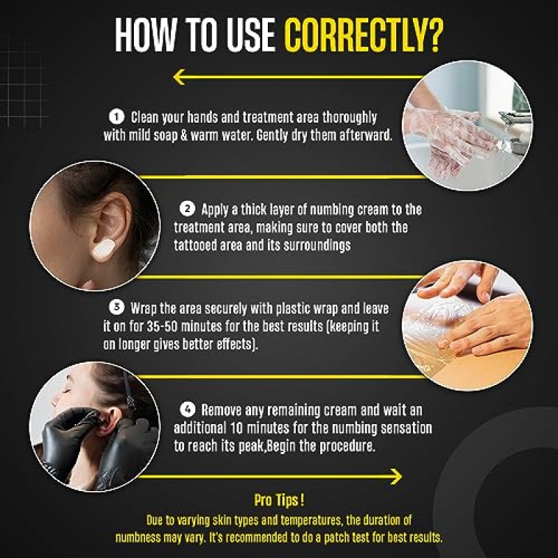 피어싱, 주사 및 문신용 Nupharmisto 딥 Numbing 크림, 왁싱용 빠른 Numbing, 주사용 최대 강도 7시간 무통 Numbing 크림, 에뮤 오일 및 아르니카가 함유된 8x Numbing. 30ml/1oz