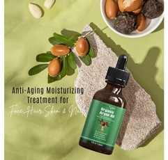 DERMAXGEN 아르간 오일 -100% 유기농 및 냉간 압착 모로코 오일 - 얼굴, 머리카락, 피부 및 손톱, 여드름 흉터, 주름 방지를 위한 노화 방지 보습 트리트먼트. (4FL OZ)