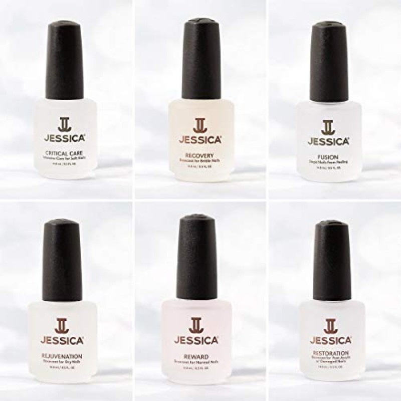 JESSICA: Reward 베이스코트 Healthy Nails - 풍부한 비타민, 힘과 유연성 강화, 파손 방지 - 비타민 A, C, E - 전문 네일 케어 - 강하고 아름다운 손톱용 - 14.8mL/0.5 Fl Oz