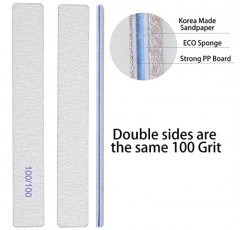 50pcs 100/100 그릿 네일 파일 아크릴 손톱 에머리 보드 파일 홈, 살롱, 강한, 양면을위한 전문 네일 아트 도구