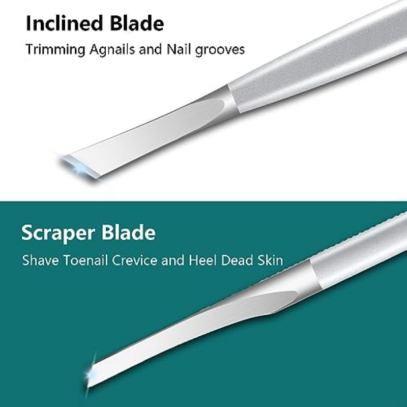 내향성 발톱 제거 키트, 페디큐어 도구 키트 전문 칼 세트 스테인레스 스틸 내향성 발톱 도구 발 관리 도구 네일 큐티클 리무버, 4개 세트