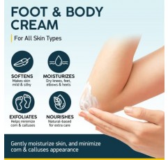 NUVADERMIS 우레아 크림 40% 발용 - 40% 우레아 발 수리 로션 - 건조하고 갈라진 발뒤꿈치를 위한 최대 강도 - 2% 살리실산, 시어 버터, 티트리 오일, 비타민 E - 5.29온스 병