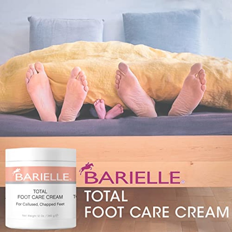 BARIELLE 토탈 풋 케어 크림 12oz. – 건조하고 갈라진 발을 위한 풋 크림
