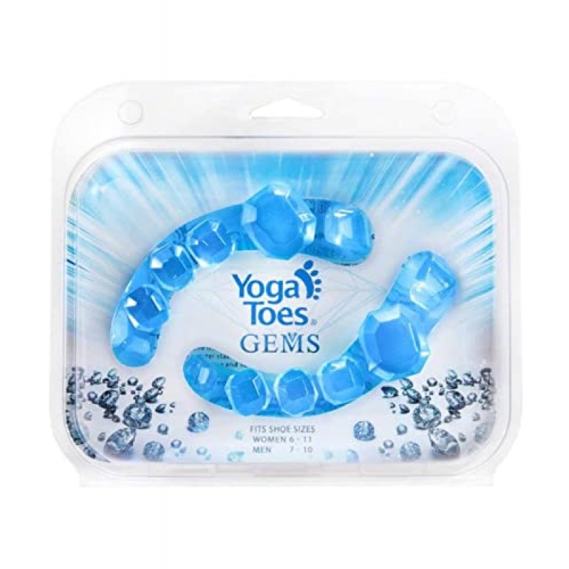 YogaToes GEMS: 젤 발가락 들것 및 분리기 - 건막류, 해머 발가락 싸움을 위한 미국의 선택(소형은 신발 사이즈 W: 7.5-11 / M: 7-10에 적합)