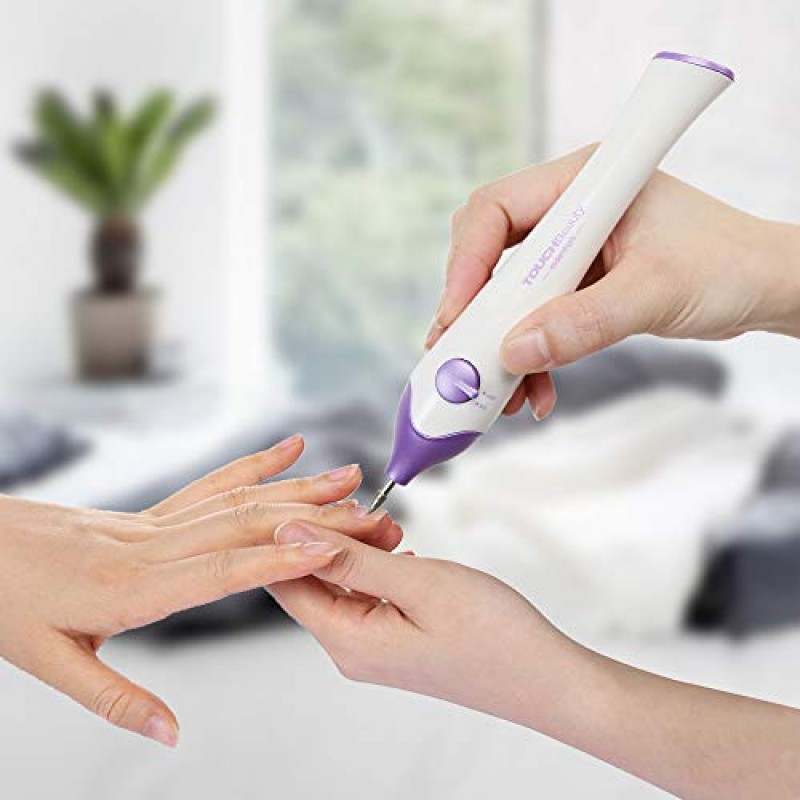 TOUCHBeauty 네일 파일 전기 5in1 매니큐어 페디큐어 세트 스탠드, 전문 천연 네일 드릴 버퍼 손톱 용 샤인 도구 발톱 배터리 구동 TB-1335