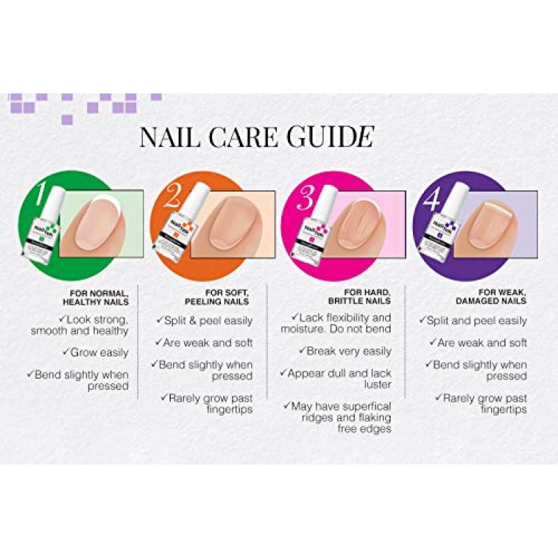 Nail Tek Xtra 4, 약하고 손상된 손톱을 위한 손톱 강화제, 0.5oz, 2팩