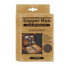 Evriholder Dapper Man, 가죽 운반 케이스, 매니큐어 및 페디큐어 도구 세트가 포함된 6피스 그루밍 키트