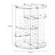 Vorey 360 회전 메이크업 주최자, 대용량 DIY 조정 가능한 화장품 디스플레이 주최자, 화장대 조리대 용 회전 향수 스킨 케어 주최자, 투명