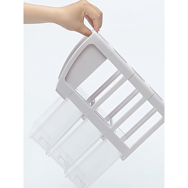 메이크업 정리함 및 보관함, 3개의 보관 서랍이 있는 대형 플라스틱 서랍 정리함, 스킨 케어 정리함 보석, 브러쉬, 립스틱, 매니큐어, 화장대용 화장품 정리함, 욕실 조리대