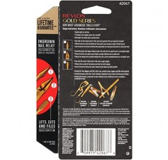 Revlon Gold 시리즈 Ingrown Away 세트, 발톱 집게 및 이중 끝 발톱 도구 포함, 최대 내구성을 위해 티타늄 코팅