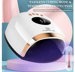 젤 폴란드어를 위한 158W 빠른 젤 LED 네일 라이트, 45개의 램프 비즈로 전문적인 경화, 손톱 및 발톱 홈 살롱 사용을 위한 자동 센서 설정 4개의 타이머가 있는 UV 네일 건조기
