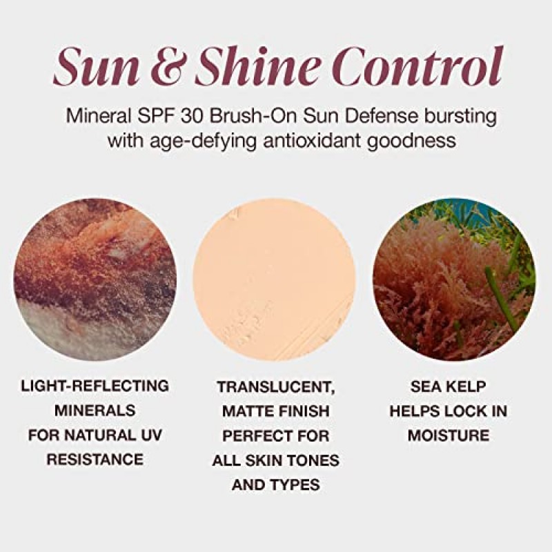 Mineral Fusion Brush-On Sun Defense, SPF 30, UVA 및 UVB 보호, 파라벤 없음, 글루텐 없음, 채식주의자, 프탈레이트 없음, 저자극성 0.14온스(1팩)