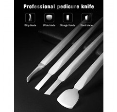 FERYES 페디큐어 나이프 자란 발톱 키트, 7 PCS 전문 페디큐어 도구 발톱 손질 키트, 최고 노치 발 블레이드, 슈퍼 샤프 발톱깎이(가죽 케이스 포함)