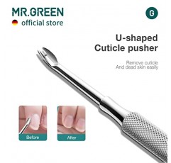 MR.GREEN 다기능 네일 케어 도구 큐티클 푸셔 네일 먼지 클리너 양방향 디자인 손톱 큐티클 트리머 (Mr-2158)