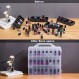 48병용 DreamGenius 젤 매니큐어 정리 ​​케이스, 조절 가능한 칸막이가 있는 양면 홀더, 2개의 네일 분리기가 있는 휴대용 투명 보관함