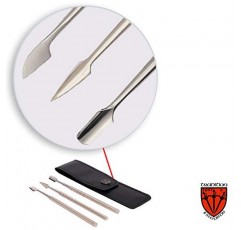 3 Swords Germany - 브랜드 품질, 전문가용 큐티클 푸셔, 큐티클 나이프, 네일 클리너, 스테인레스 스틸, 매우 날카로운, 3 Swords Germany의 매니큐어 페디큐어 네일 케어(7940)