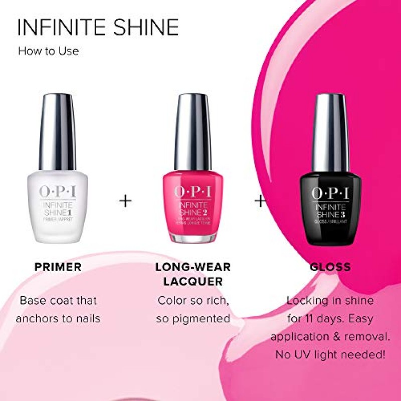 OPI 인피니트 샤인 프로스테이 프라이머 및 글로스, 베이스 코트, 탑 코트, 0.5 fl oz