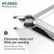 MR.GREEN 접이식 손톱깎이 작고 얇은 휴대용 여행용 가위 커터 파일이 포함된 스테인레스 스틸 매니큐어 도구(파란색 가죽 케이스+철 상자) 여러 가지 빛깔의