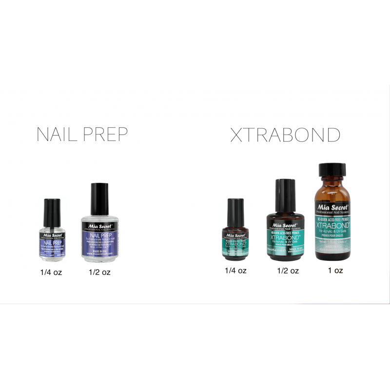 Mia Secret 프로페셔널 네일 준비 pH 밸런스 탈수기 및 XtraBond 무산소 프라이머 0.5온스 +