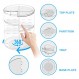 360도 회전 메이크업 정리함, DIY 조정 가능한 욕실 향수 정리함 회전 화장품 정리대 세면대 대용량 아크릴 맞는 메이크업 브러쉬 립스틱 클리어