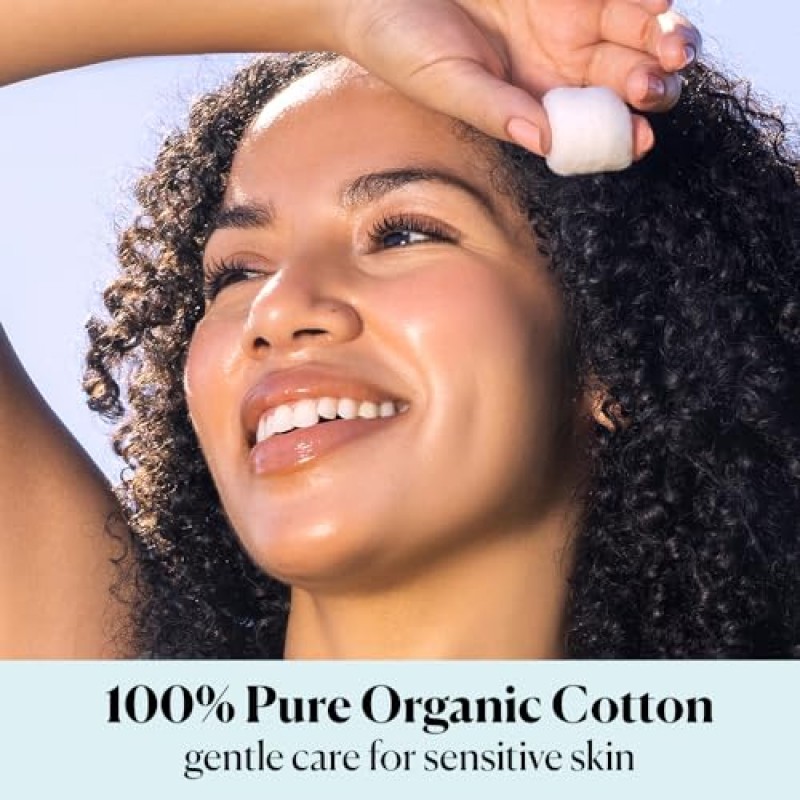 민감한 피부를 위한 Sky Organics 유기농 점보 면봉, 미용 및 개인 관리를 위한 100% 순수 GOTS 인증 유기농, 300ct.